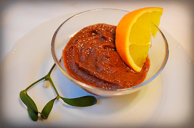 Recept - zimní menu - dezert - Adzuki meruňkový krém s pomerančem